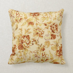 Braun floral kissen