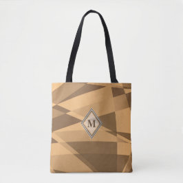 braun, geometrisch orange dynamisch tasche