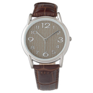 braun geometrische Wiederholung Armbanduhr