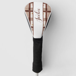 braun gestreift golf headcover