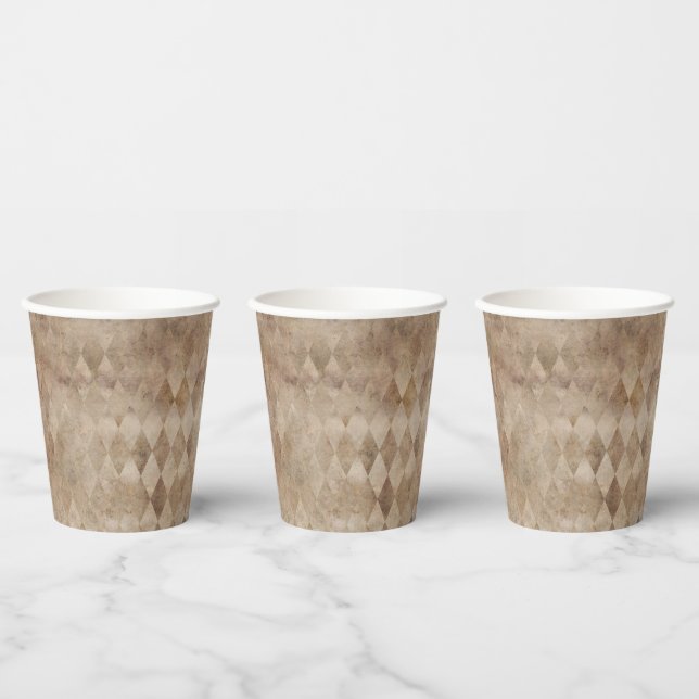 Braun gestresster Harlekin  Pappbecher (Multi)