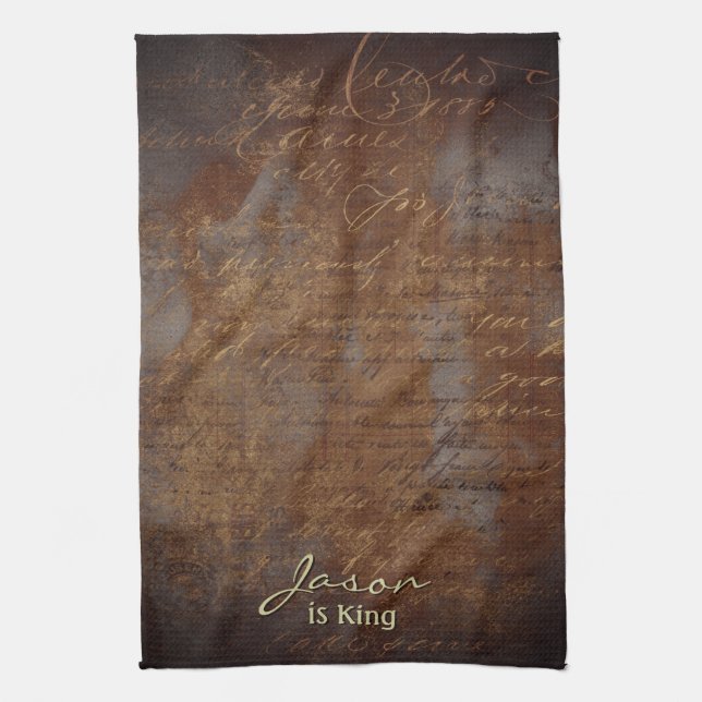 Braun-Gewürzkornbraun Geschirrtuch (Vertikal)