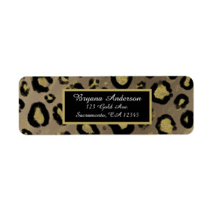 Braun Gold Glitter & Schwarz Leopard Sweet 16 Part