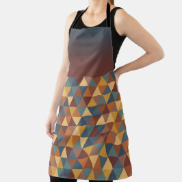 BRAUN GOLD TEAL BLAU HERBST GEOMETRISCHES MUSTER SCHÜRZE