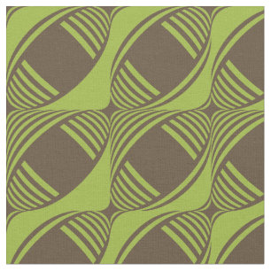 Braun & Green Funky Modernes Muster des Mittelalte Stoff