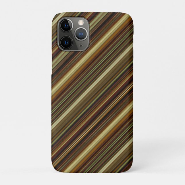 Braun Grüne und Goldene Streifen Case-Mate iPhone Hülle (Rückseite)