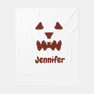 Braun Halloween beängstigender Gesichtsfall hinzuf Fleecedecke