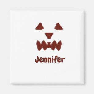 Braun Halloween beängstigender Gesichtsfall hinzuf Magnet