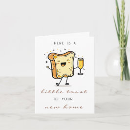 Braun Hier ist ein kleiner Toast zu Ihrer neuen Zu Karte