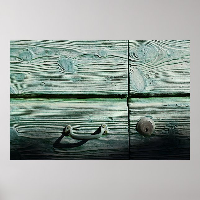 Braun-Holzschublade Poster (Vorne)