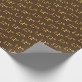 Braun, Imitate Gold 12. (Zwölfte) Veranstaltung Geschenkpapier