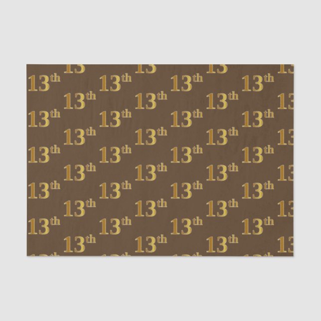 Braun, Imitate Gold 13. (Dreizehnte) Veranstaltung Seidenpapier (Vorderseite)