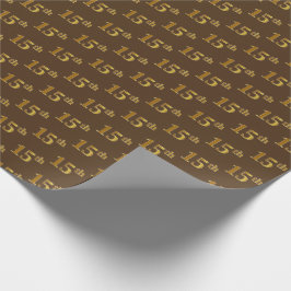 Braun, Imitate Gold 15. (Fünfzehnte) Veranstaltung Geschenkpapier