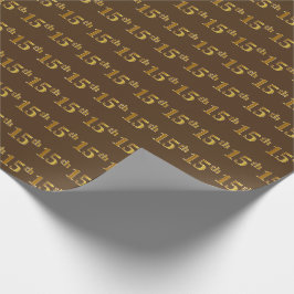 Braun, Imitate Gold 15. (Fünfzehnte) Veranstaltung Geschenkpapier