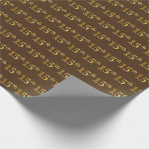 Braun, Imitate Gold 15. (Fünfzehnte) Veranstaltung Geschenkpapier