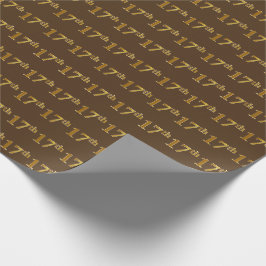 Braun, Imitate Gold 17. (siebzehnte) Veranstaltung Geschenkpapier