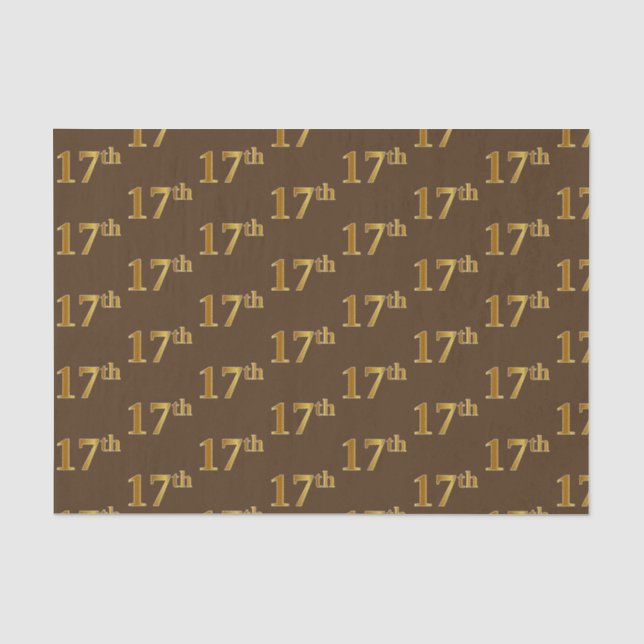Braun, Imitate Gold 17. (siebzehnte) Veranstaltung Seidenpapier (Vorderseite)