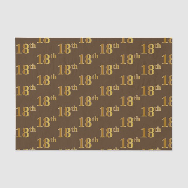 Braun, Imitate Gold 18. (Achtzehnte) Veranstaltung Seidenpapier (Vorderseite)