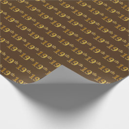 Braun, Imitate Gold 19. (neunzehnte) Veranstaltung Geschenkpapier