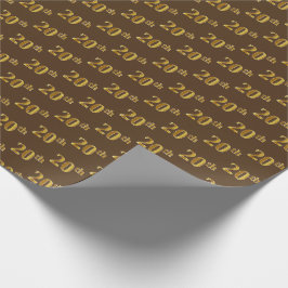 Braun, Imitate Gold 20. (Zwanzigste) Veranstaltung Geschenkpapier