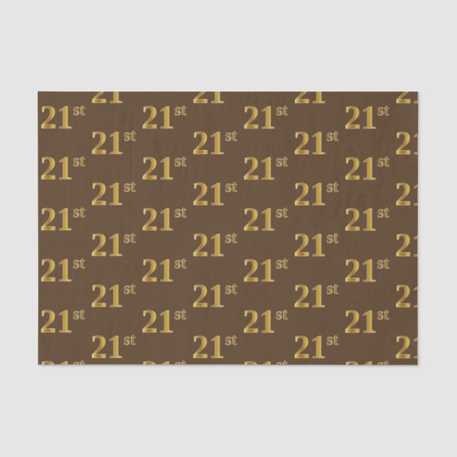 Braun, Imitate Gold 21. (21.) Veranstaltung Seidenpapier (Vorderseite)