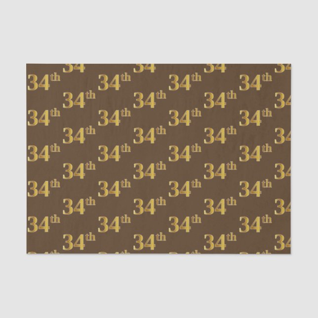 Braun, Imitate Gold 34. (34.) Veranstaltung Seidenpapier (Vorderseite)