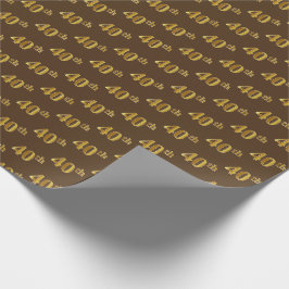 Braun, Imitate Gold 40. (40.) Veranstaltung Geschenkpapier