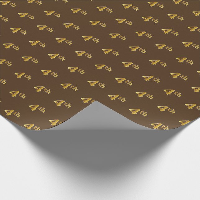 Braun, Imitate Gold 4. (Vierte) Veranstaltung Geschenkpapier (Ecke)