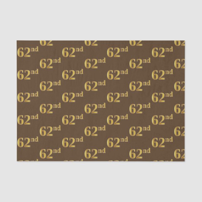 Braun, Imitate Gold 62. (62-Sekunden) Veranstaltun Seidenpapier (Vorderseite)