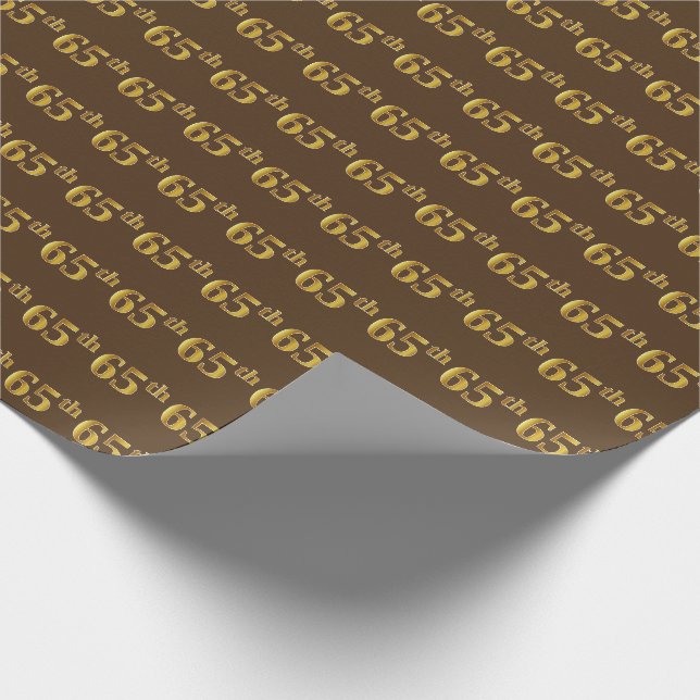 Braun, Imitate Gold 65. (65.) Veranstaltung Geschenkpapier (Ecke)