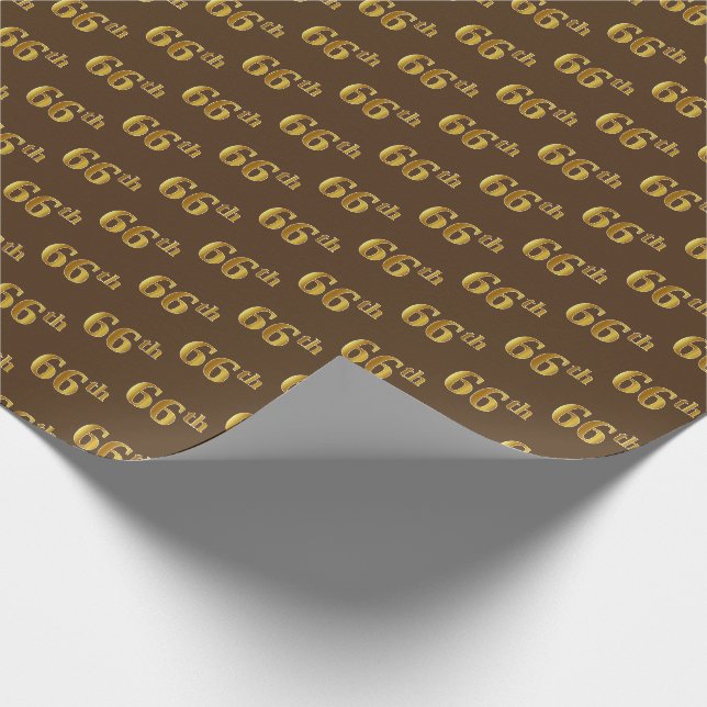 Braun, Imitate Gold 66. (66.) Veranstaltung Geschenkpapier (Ecke)
