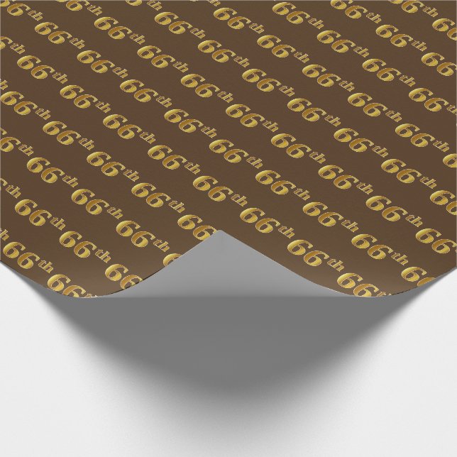 Braun, Imitate Gold 66. (66.) Veranstaltung Geschenkpapier (Ecke)