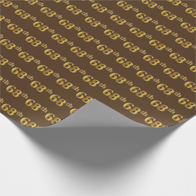 Braun, Imitate Gold 68. (Achtundsechzigste) Verans Geschenkpapier (Ecke)
