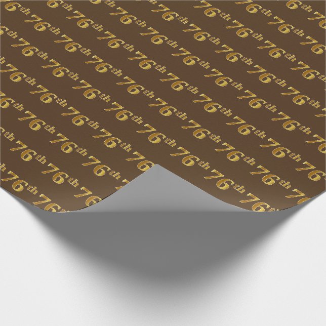 Braun, Imitate Gold 76. (76.-6.) Veranstaltung Geschenkpapier (Ecke)