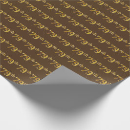 Braun, Imitate Gold 79. (neunundsiebzig) Veranstal Geschenkpapier