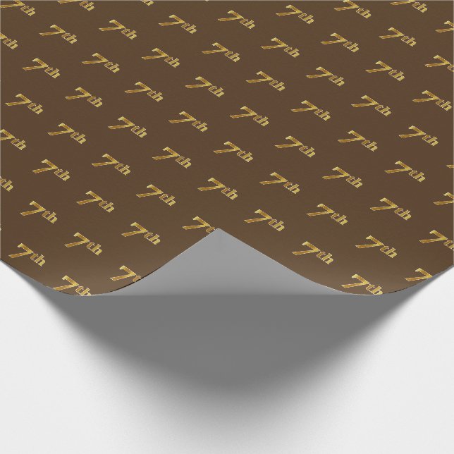 Braun, Imitate Gold 7. (Siebte) Veranstaltung Geschenkpapier (Ecke)