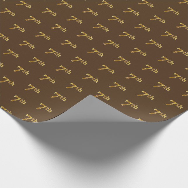 Braun, Imitate Gold 7. (Siebte) Veranstaltung Geschenkpapier (Ecke)