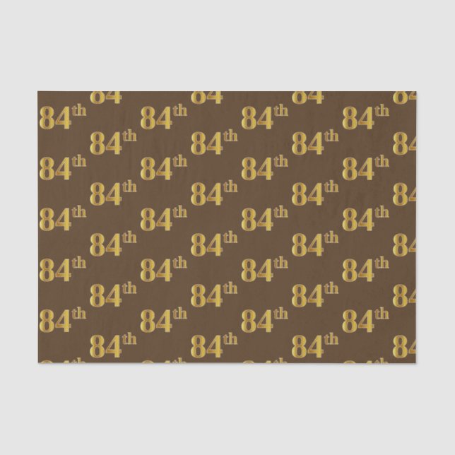 Braun, Imitate Gold 84. (Achtzigste) Veranstaltung Seidenpapier (Vorderseite)