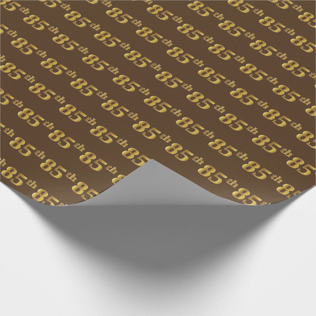 Braun, Imitate Gold 85. (85.) Veranstaltung Geschenkpapier (Ecke)