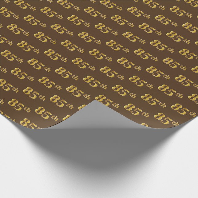 Braun, Imitate Gold 85. (85.) Veranstaltung Geschenkpapier (Ecke)