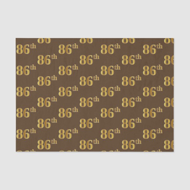 Braun, Imitate Gold 86. (Achtzigste) Veranstaltung Seidenpapier (Vorderseite)