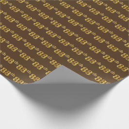 Braun, Imitate Gold 88. (Achtundachtzigste) Verans Geschenkpapier