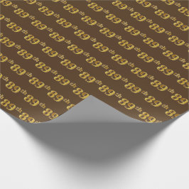 Braun, Imitate Gold 89. (neunundachtzig) Veranstal Geschenkpapier