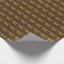 Braun, Imitate Gold 91. (Neunzigste) Veranstaltung Geschenkpapier