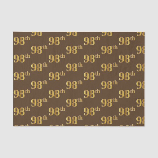 Braun, Imitate Gold 98. (Achtundneunzig) Veranstal Seidenpapier (Vorderseite)