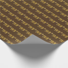 Braun, Imitate Gold 99. (neunundneunzig) Veranstal Geschenkpapier