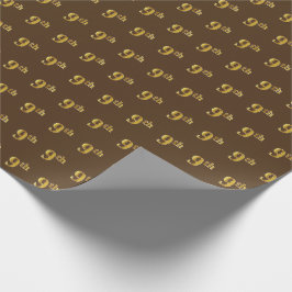 Braun, Imitate Gold 9. (Neunte) Veranstaltung Geschenkpapier