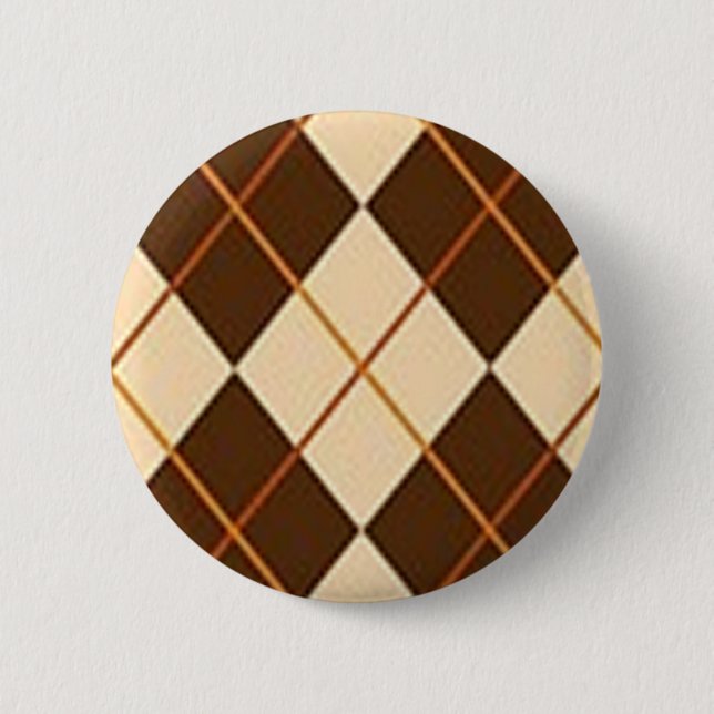 braun Kariert Button (Vorderseite)