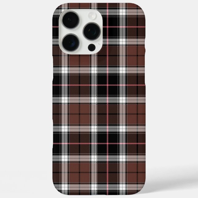 Braun kariert iPhone 16 pro max hülle (Rückseite)
