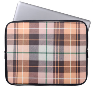 braun kariert laptopschutzhülle